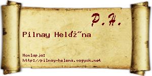 Pilnay Heléna névjegykártya